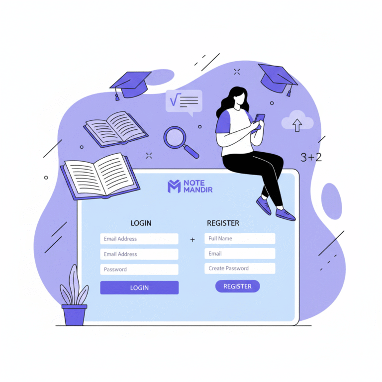 Login, register interface